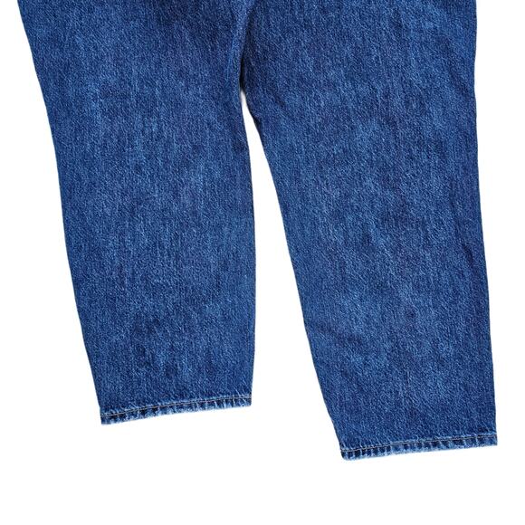 Distressed Mom Jeans AEO Plus Size 22 Dark Cotton Denim Ripped American Eagle - Picture 9 of 11